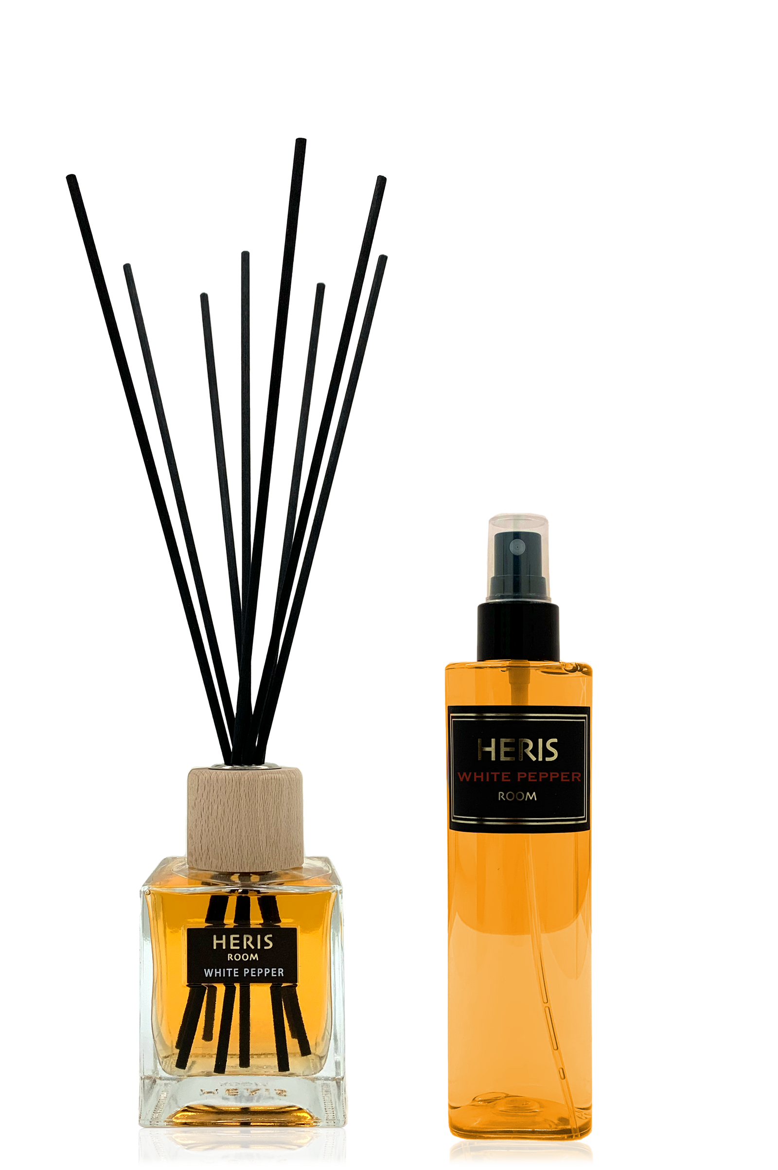 Profumatore Per Ambienti HERIS SCENT – WHITE PEPPER 500 Ml – Note Di Bergamotto, Mela E Pepe – Diffusore Con Bastoncini – Fatto In Italia